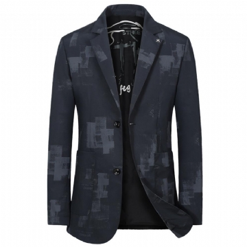 2022 Kevät Syksy Puvut Miehille Business Casual Trendi Länsikoristelu Body Muodollinen Takki Miesten