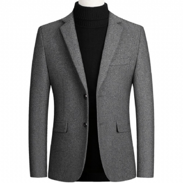 2022 Syksy Talvi Miesten Takki Villainen Puku Business Casual
