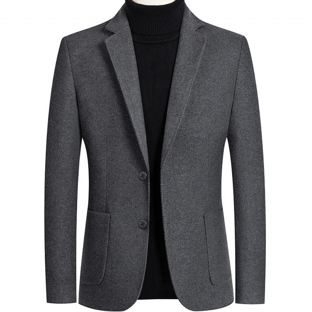 2022 Syksy Talvi Miesten Takki Villainen Puku Business Casual