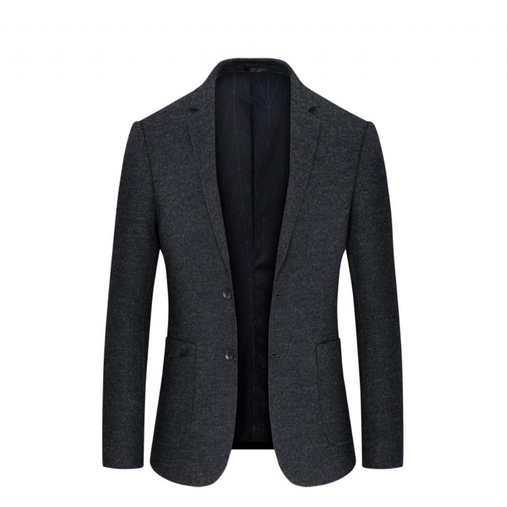 2022 Syksy Talvi Miesten Villainen Villatakki Slim Fit Lyhyt Kashmir Takki Villapuku
