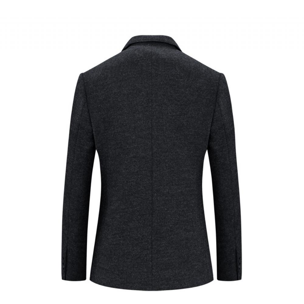 2022 Syksy Talvi Miesten Villainen Villatakki Slim Fit Lyhyt Kashmir Takki Villapuku