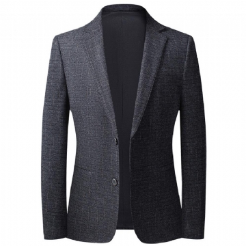 2022 Syksyn Miesten Rento Puku Takki Yksinkertainen Kahden Napin Business Casual