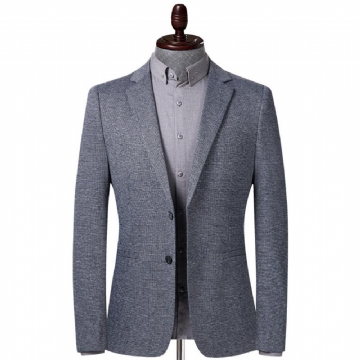 Jacquard Puku Kevät Syksy Miesten Vapaa-ajan Slim Fit Takki