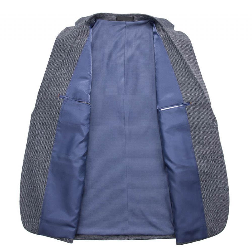 Jacquard Puku Kevät Syksy Miesten Vapaa-ajan Slim Fit Takki