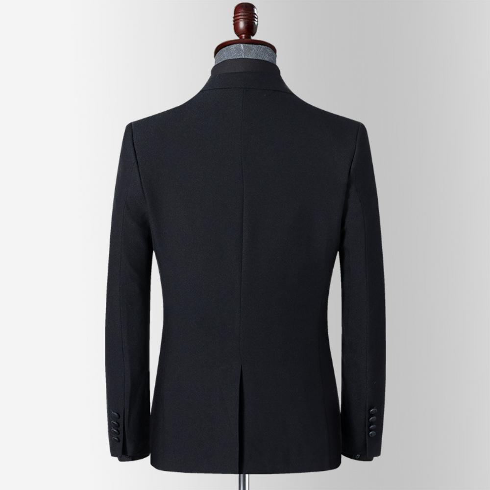 Kevät Syyspuku Miesten Yhdellä Napilla Halkio Slim Fit Puku Rento Takki