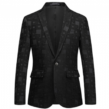 Miesten Business Rento Yksiosainen Yksinapituspuku Slim Fit Puku Yksivärinen