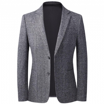 Miesten Syys Talvitakki Keski-ikäinen Business Casual Yksinkertainen Kalanruotokuvioinen Puku Takki Toppi
