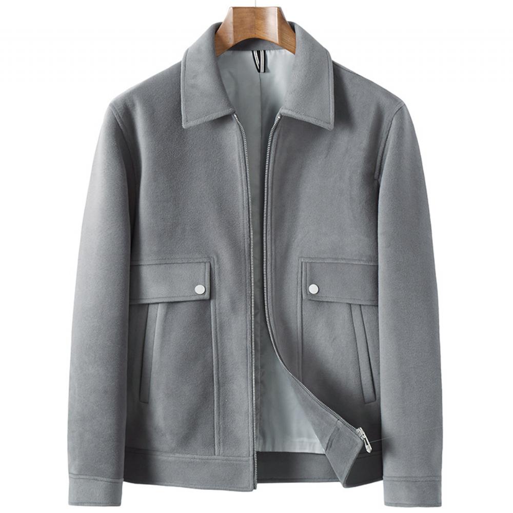 Miesten Yksinkertainen Rintatakki Syksyinen Neulottu Työvaatteet Villatakki Business Casual Jacket Trend