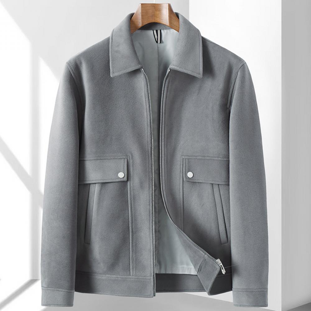 Miesten Yksinkertainen Rintatakki Syksyinen Neulottu Työvaatteet Villatakki Business Casual Jacket Trend