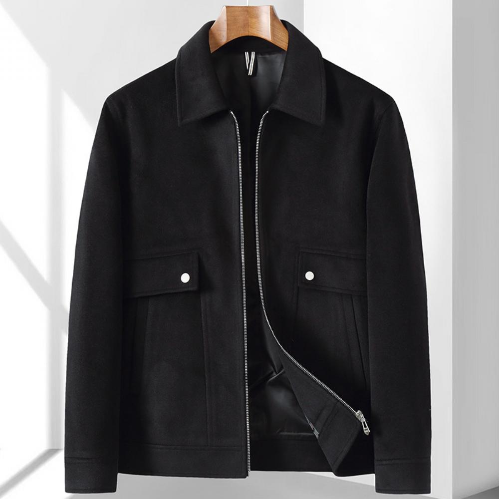 Miesten Yksinkertainen Rintatakki Syksyinen Neulottu Työvaatteet Villatakki Business Casual Jacket Trend