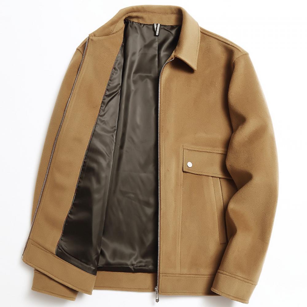 Miesten Yksinkertainen Rintatakki Syksyinen Neulottu Työvaatteet Villatakki Business Casual Jacket Trend