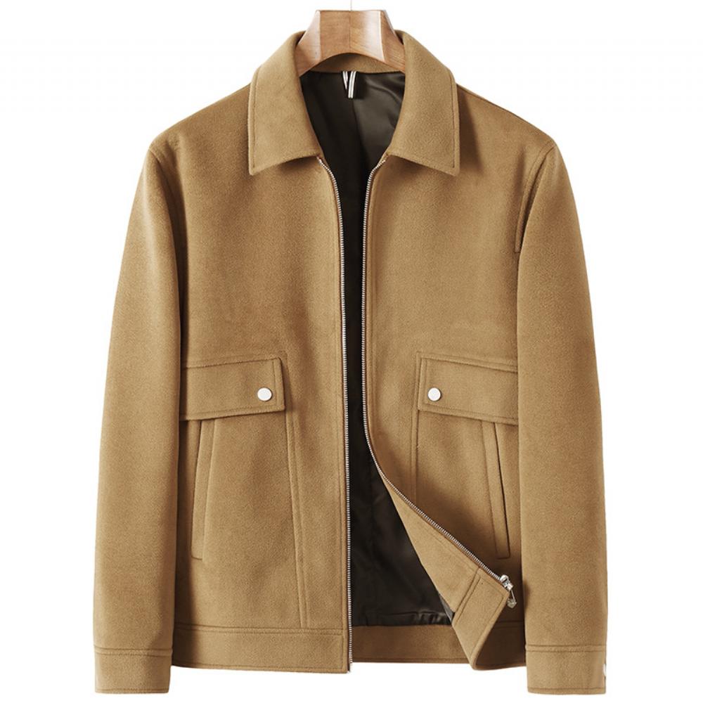 Miesten Yksinkertainen Rintatakki Syksyinen Neulottu Työvaatteet Villatakki Business Casual Jacket Trend