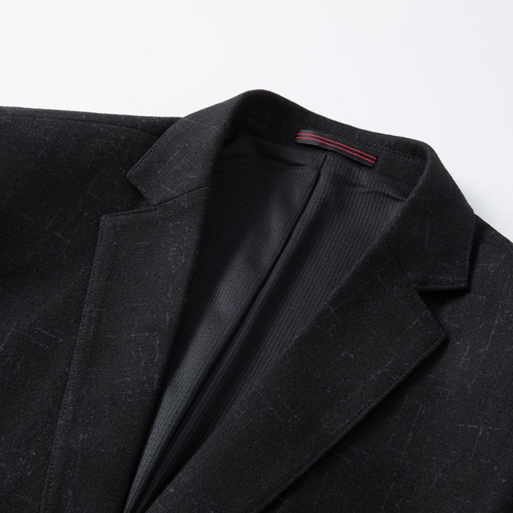 Nuorten Keski-ikäisten Miesten Rento Villapuku Jacquard Rautaton Slim Fit Puku Takki