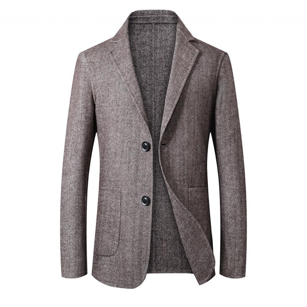 Puku Miesten Business Casual Käsintehty Kaksipuolinen Villatakki Takki