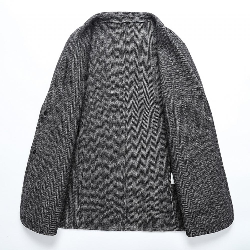 Puku Miesten Business Casual Käsintehty Kaksipuolinen Villatakki Takki