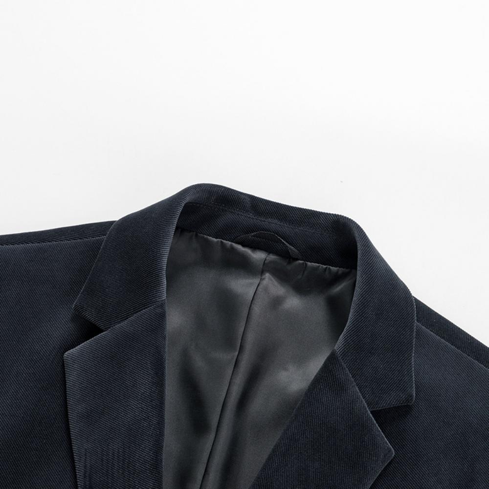 Puku Miesten Sametti Huippuluokan Takki Muoti Liike Rento Slim Fit Ei-rauta Huippu