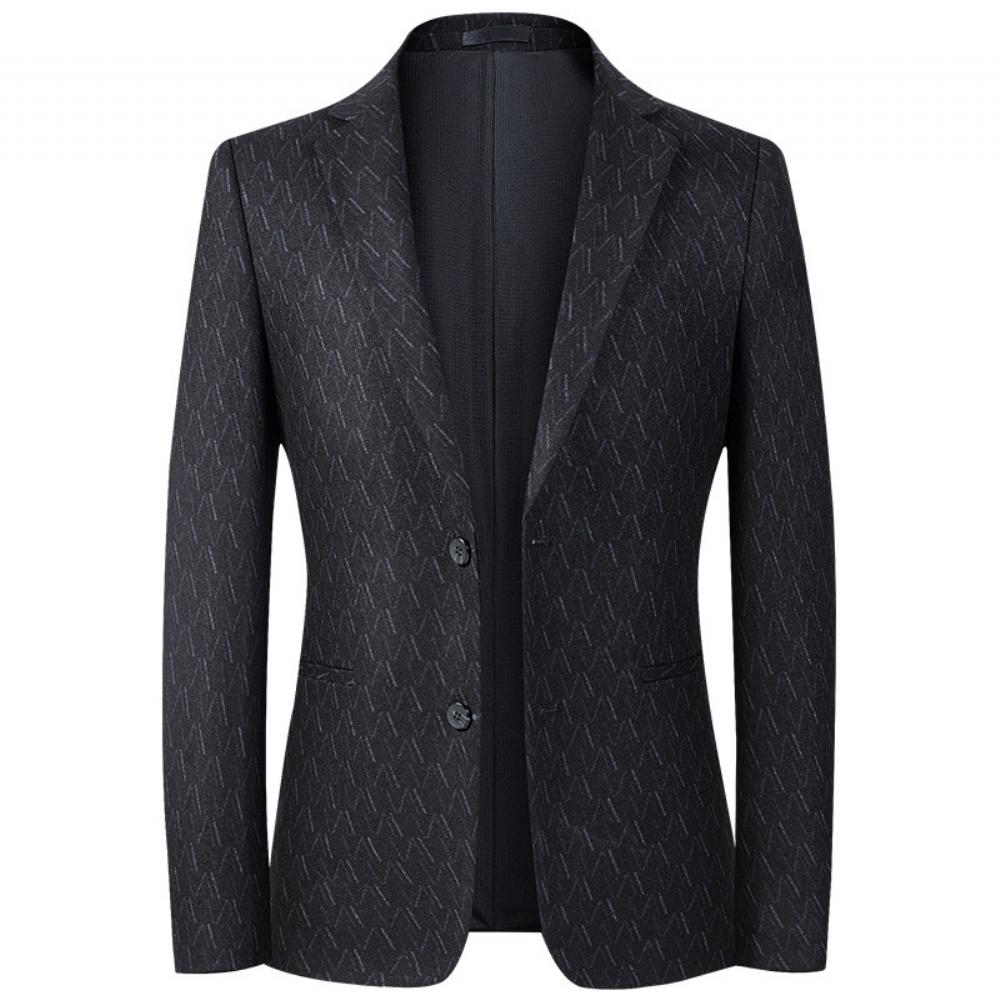 Syksyn Talven Neulottu Jacquard-joustopuku Miesten Nuorten Keski-ikäisten Western Fit Trendikäs Rento Puku