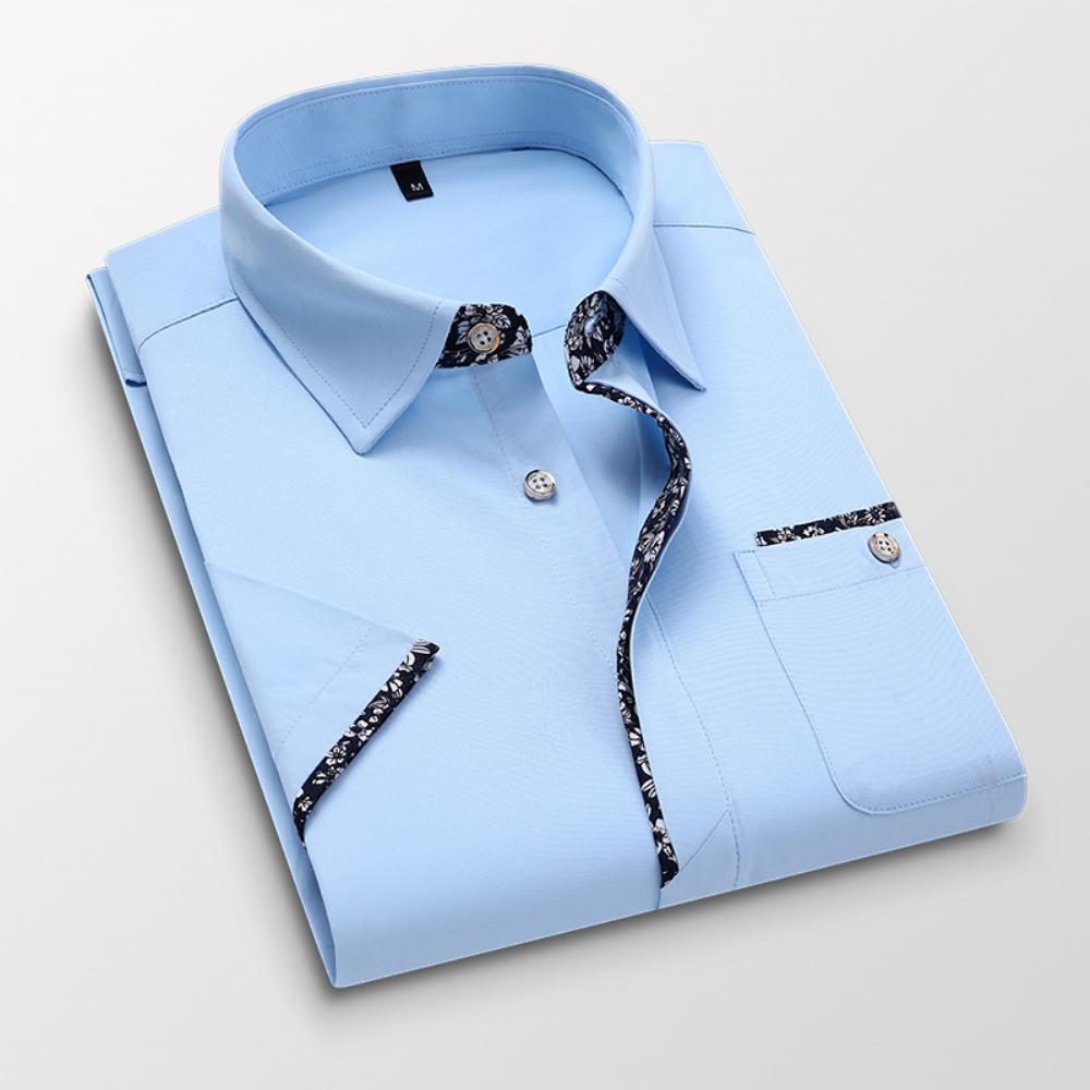Miesten Lyhythihaiset Paidat Muoti Rento Slim Fit Printtikirjonta