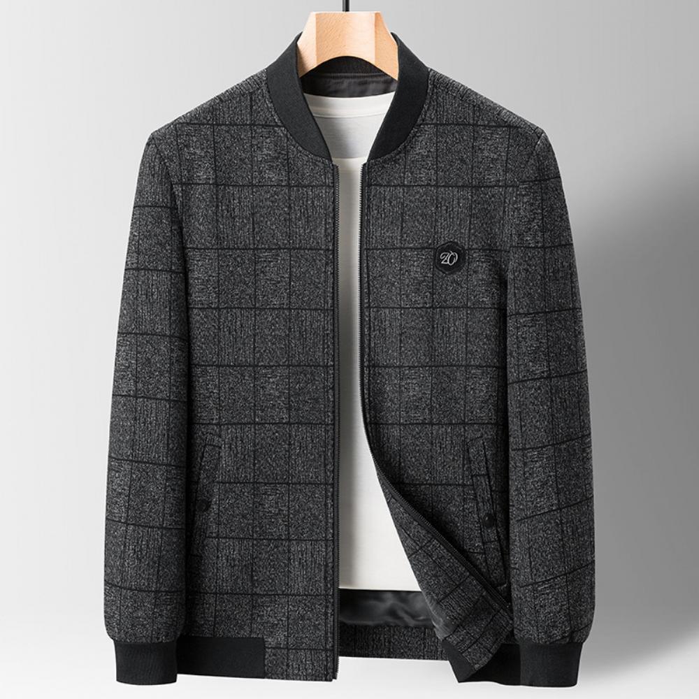 Takki Miesten Kevät Syyskaulus Business Casual Toppi Keski-ikäisten Vanhusten Rento Villatakki