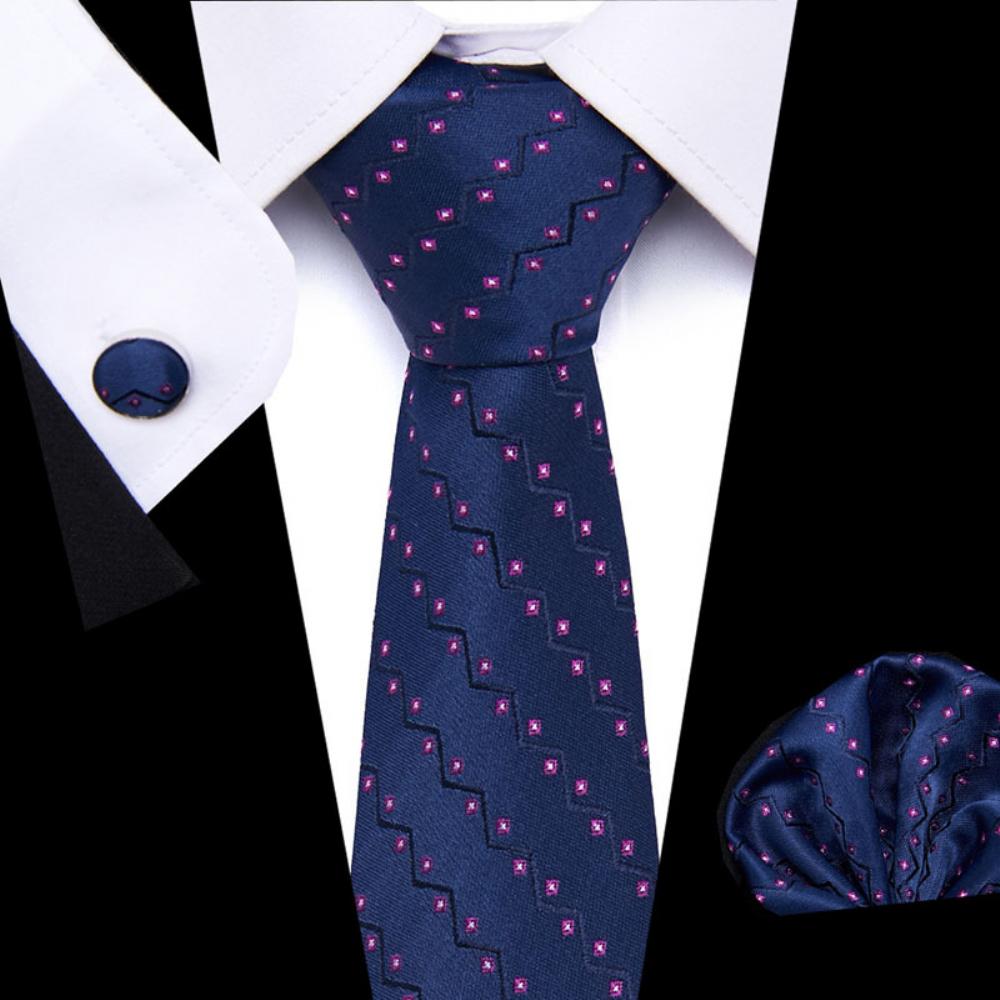 Miesten Business Solmio Setti Muoti Hääsolmio Pocket Square Set