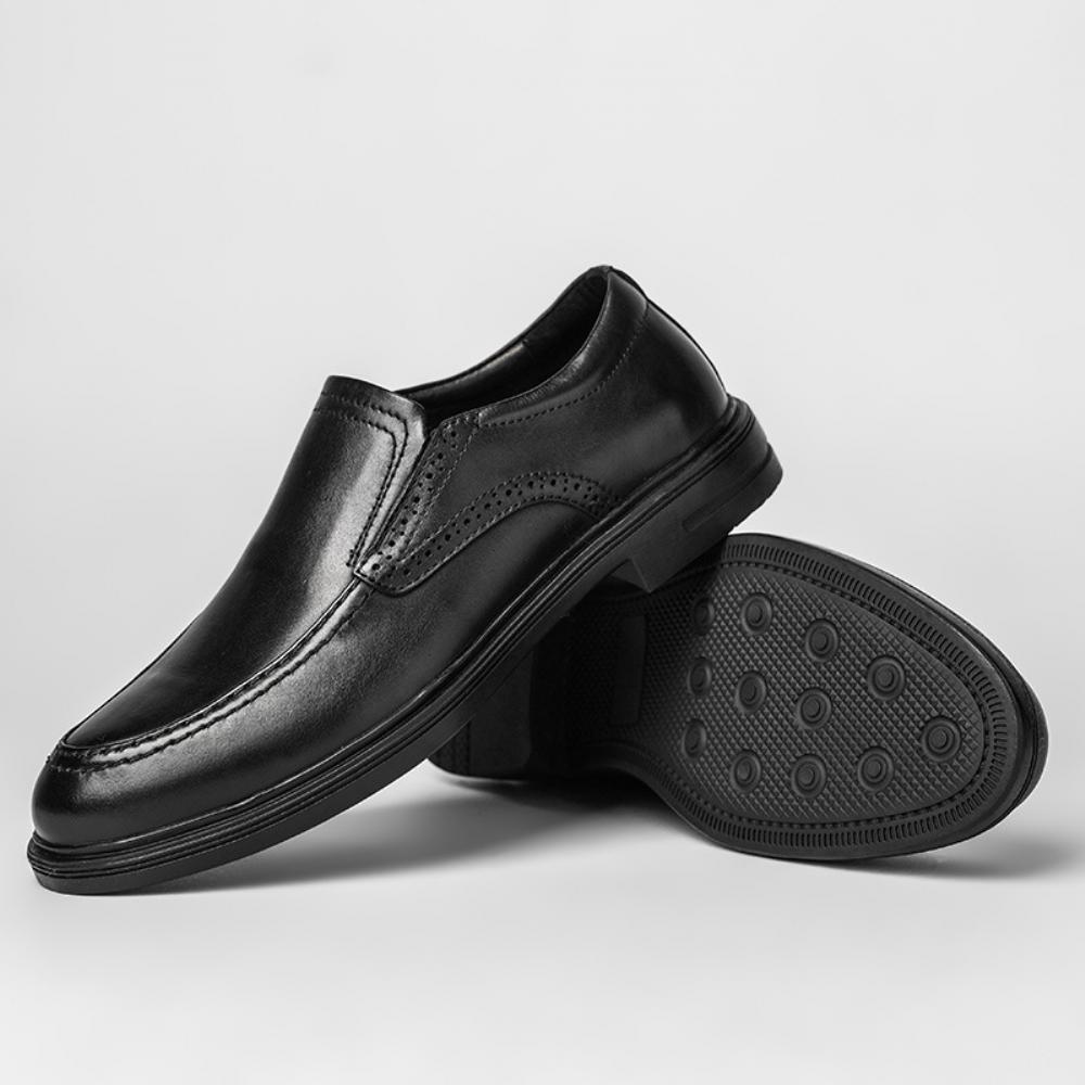 Miesten Business Nahkakengät Juhlamekko Työ Käsintehdyt Nahkaiset Loaferit Paksupohjaiset Kengät