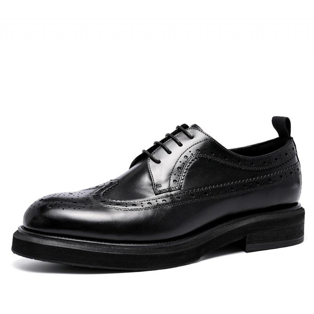 Nahka Kengät Miesten Business Casual Mekkokengät Trendikkäät Muoti Kulutusta Kestävät Nahkakengät