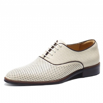 Nahkainen Business Casual Miesten Nahkakengät Brittiläinen Pehmeä Nahka Oxford Ajo Ontto Muoti Hengittävä Muodollinen Kengät