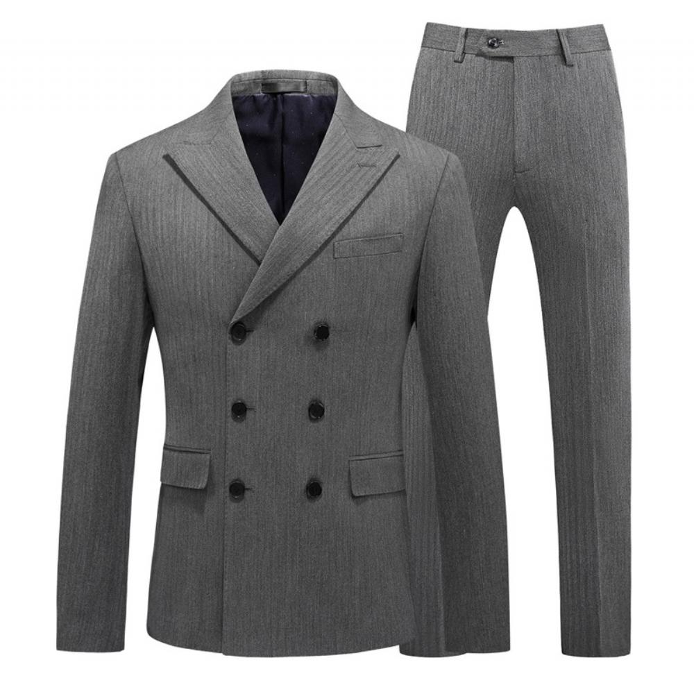 2023 Miesten Puvut Business Casual Kolmirivinen Puku Kolmiosainen Plus Koko Miehille