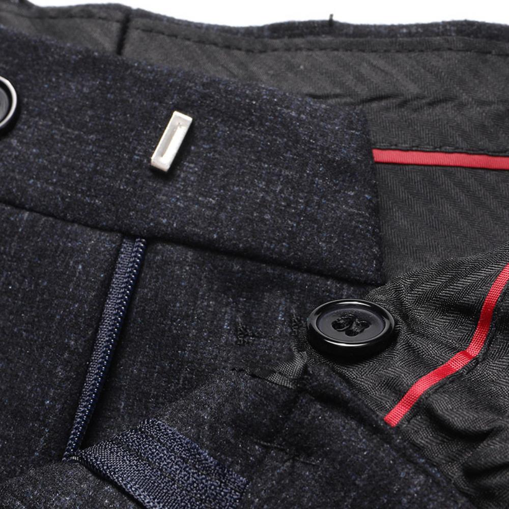 Syksyn Talven Raidallinen Puku Miesten Kaksiosainen Hääpuku Joustava Slim Fit
